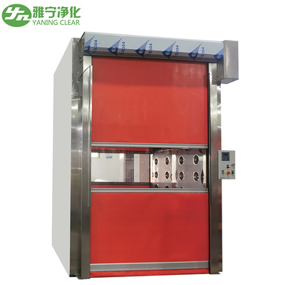 YANING Cleanroom High Speed PVC Roll Up Shutter Door Person Cargo Large Space Pass Through Chamber Air Shower Room