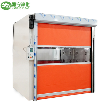 सीई ऑटो दरवाजा स्वच्छ कक्ष एयर शावर 2.6kw 380v पीवीसी फास्ट रोलिंग शटर दरवाजा