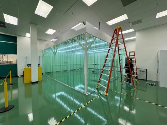 कोई लटकती छत वर्ग 100 आसान स्थापना हटाने योग्य मॉड्यूलर स्वच्छ कक्ष डीसी प्रशंसक फ़िल्टर इकाई HEPA फ़िल्टर H14 स्वच्छ कक्ष