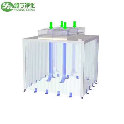 HEPA फिल्टर के साथ कस्टम आकार स्टेनलेस स्टील SUS304 क्लीन रूम बूथ 99.99% दक्षता